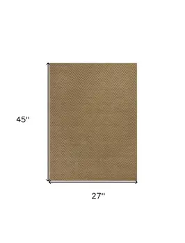 2' X 4' Natural Jute Chevron Hand Woven Area Rug