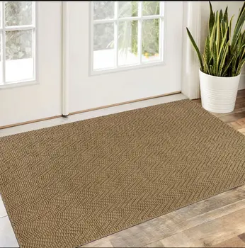 2' X 4' Natural Jute Chevron Hand Woven Area Rug