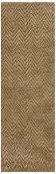 8' Natural Jute Chevron Hand Woven Runner Rug