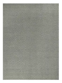 8' X 11' Gray Chevron Hand Woven Area Rug