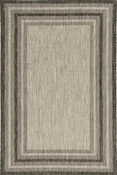 3' X 5' Grey Polypropylene Area Rug