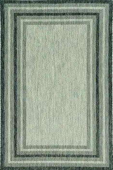 5' X 8'  Grey Bordered Area Rug