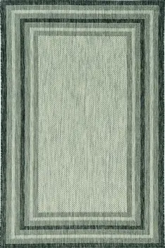 5' X 8'  Grey Bordered Area Rug