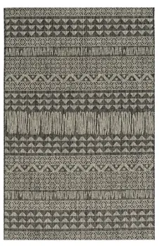 3' X 5' Charcoal Tribal Area Rug