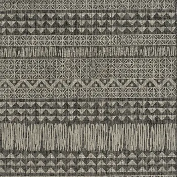 3' X 5' Charcoal Tribal Area Rug