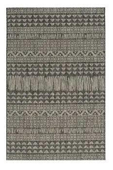 8' X 11' Charcoal Southwestern Indoor Outdoor Area Rug