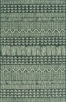 8' X 11' Charcoal Southwestern Indoor Outdoor Area Rug