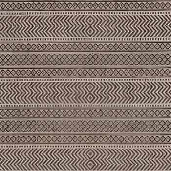 3' X 4' Brown Geometric Indoor Outdoor Area Rug