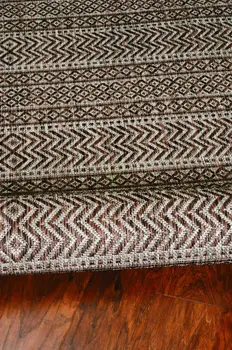 5' X 8' Brown Southwestern Indoor Outdoor Area Rug