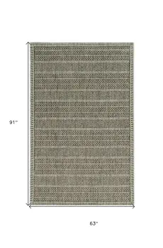 5' X 8' Brown Southwestern Indoor Outdoor Area Rug