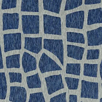 3' X 4' Blue And Gray Abstract Indoor Outdoor Area Rug