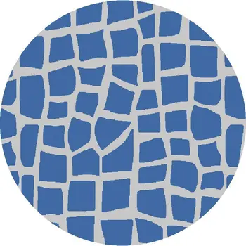 8' Blue And Gray Abstract Indoor Outdoor Area Rug