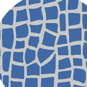 8' Blue And Gray Abstract Indoor Outdoor Area Rug