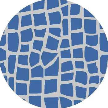 8' Blue And Gray Abstract Indoor Outdoor Area Rug