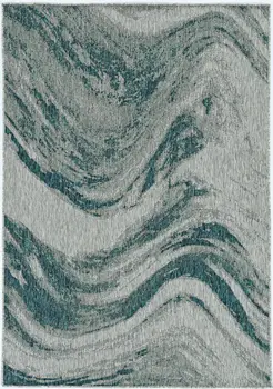 3' X 5' Gray Abstract Indoor Outdoor Area Rug