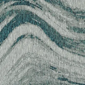 3' X 5' Gray Abstract Indoor Outdoor Area Rug
