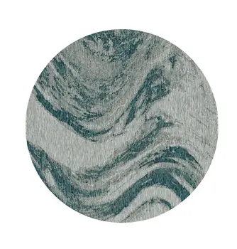 8' Gray Abstract Indoor Outdoor Area Rug
