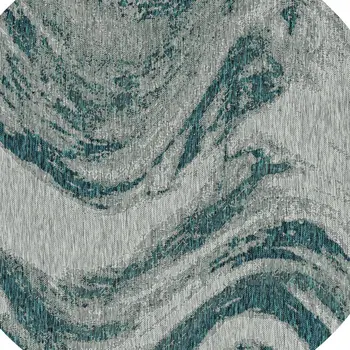 8' Gray Abstract Indoor Outdoor Area Rug