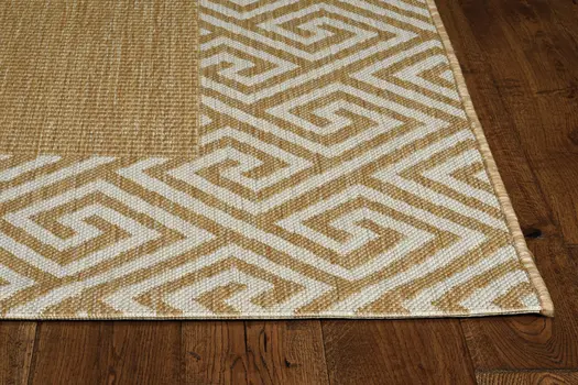 3' X 5' Natural Geometric Area Rug