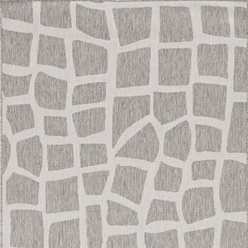 3' X 4' Gray and Ivory Cobblestone Area Rug