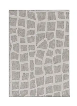 8' X 11' Ivory And Gold Abstract Area Rug