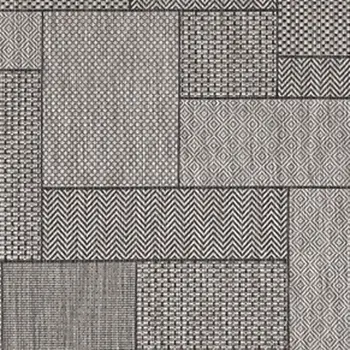 8' X 11' Gray Southwestern Indoor Outdoor Area Rug