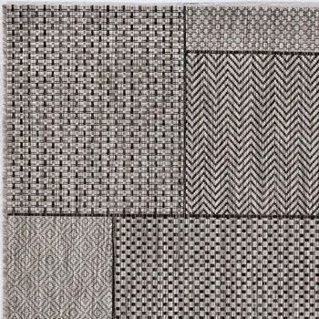 8' X 11' Gray Southwestern Indoor Outdoor Area Rug