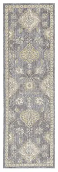 3' X 5' Sage Orange And White Wool Floral Distressed Area Rug