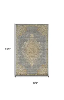 9' X 13' Slate Gray Wool Handmade Area Rug