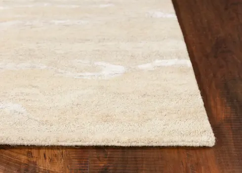 3' X 5' Ivory Hand Tufted Abstract Indoor Area Rug