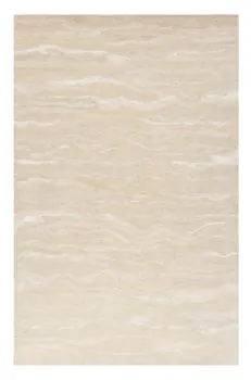 5' X 7' Ivory And Tan Abstract Hand Tufted Area Rug