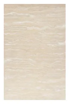 5' X 7' Beige And Ivory Abstract Hand Tufted Area Rug