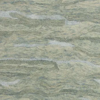 8' X 10' Blue Green And Beige Abstract Hand Tufted Area Rug