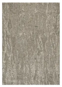 5' X 7' Sand And Gray Abstract Hand Tufted Area Rug