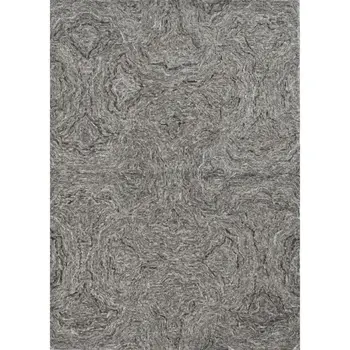 8' X 10' Gray Wool Abstract Hand Tufted Area Rug