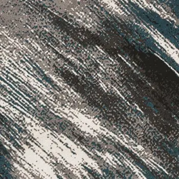 9' X 13' Blue and Gray Abstract Area Rug