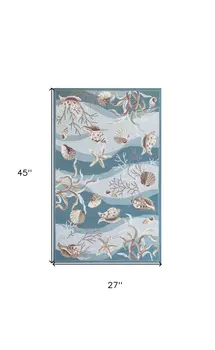 2' X 4' Beige and Ivory Hand Tufted Area Rug