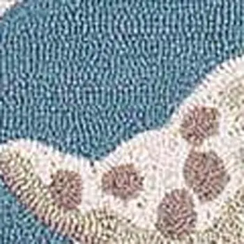 3' X 5' Seafoam Corals And Shells Area Rug