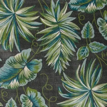 3' X 5' Grey Floral Polypropylene Rug