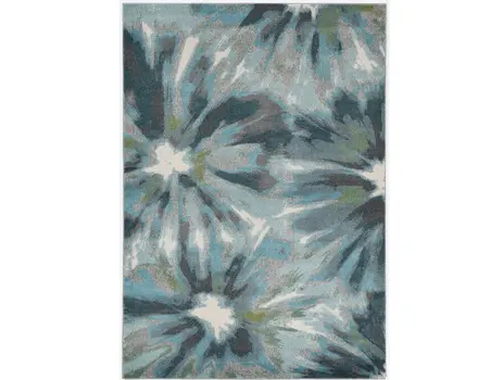 10' X 13' Teal Floral Area Rug