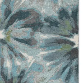 10' X 13' Teal Floral Area Rug