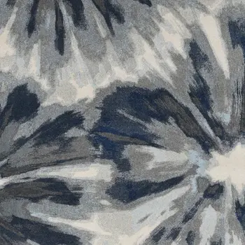 8' X 11' Ivory And Blue Abstract Area Rug