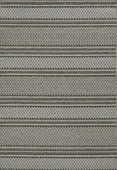 8' Gray Southwestern Indoor Outdoor Area Rug