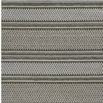 8' Gray Southwestern Indoor Outdoor Area Rug