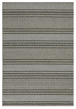 5' X 8' Gray Striped Area Rug