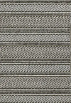 5' X 8' Gray Striped Area Rug
