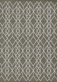 10' X 13' Gray Geometric Indoor Outdoor Area Rug