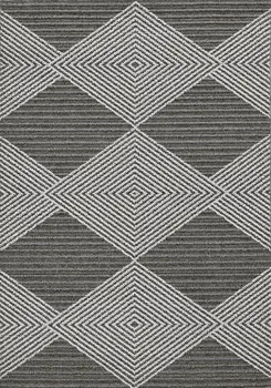 8' Gray Geometric Indoor Outdoor Area Rug