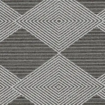 4' X 6' Gray And Ivory Geometric Area Rug