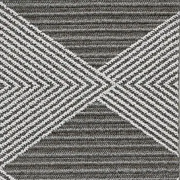 7' X 9' Gray Geometric Indoor Outdoor Area Rug